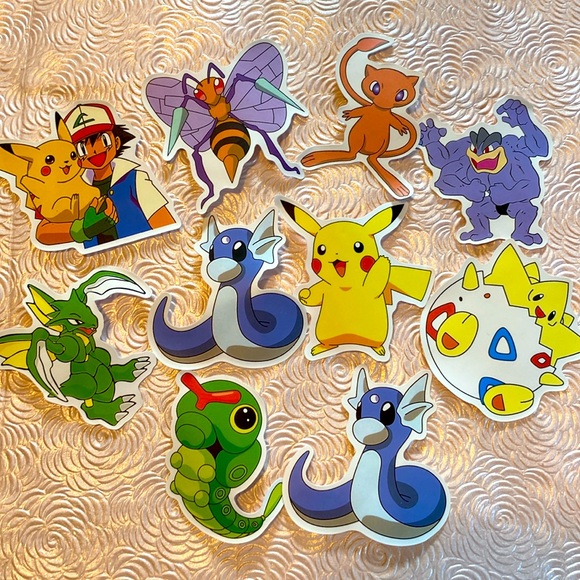10 Pokémon Vinyl Stickers - Picture 1 of 6